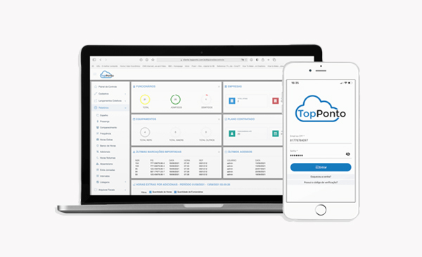 Software de controle de ponto Topponto Web da Topdata
